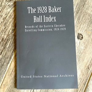 The 1928 Baker Roll Index genealogy Native American history